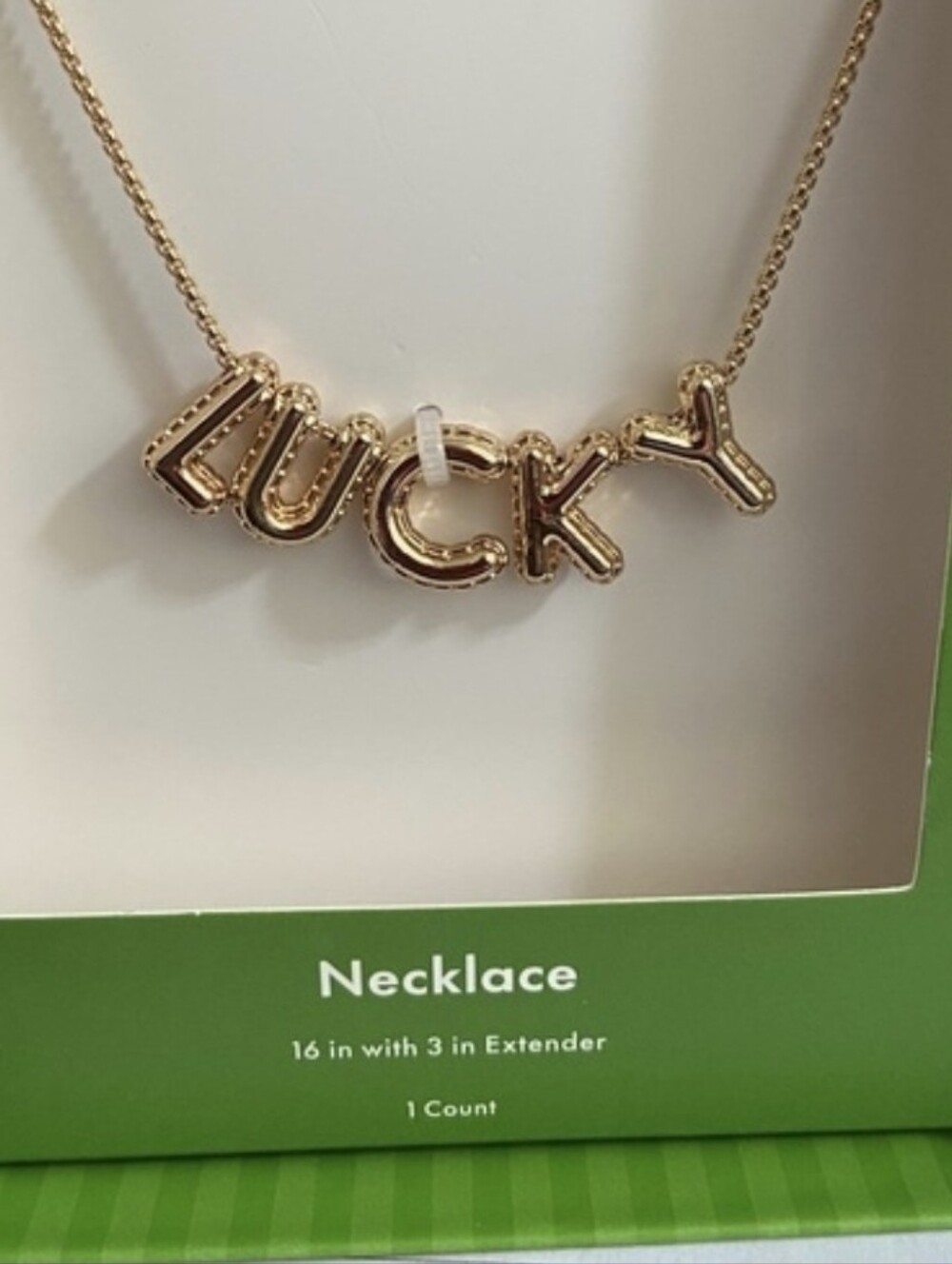 NIB Kate Spade/Target Collection Gold-tone 'LUCKY' Letter Charm Necklace - Picture 2 of 2